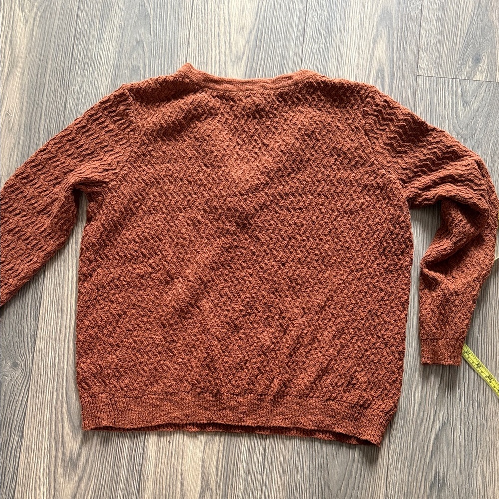 Maurices Women's Rust V-Neck Sweater with Button Details - Picture 7 of 8